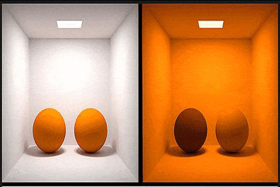 The two balls under metamerism have different colors