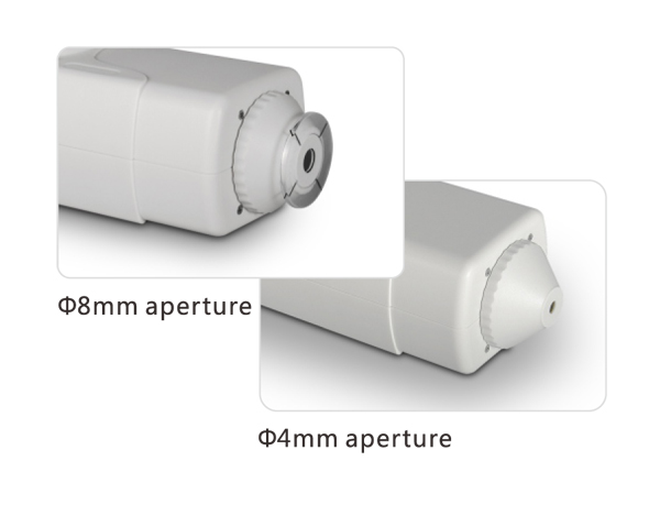NR60CP_4mm_8mm_aperture.jpg NR60CP 4mm 8mm aperture high-precision colorimeter, handheld dual aperture color detector, color ink, paint, plastic, textile spectrophotometer