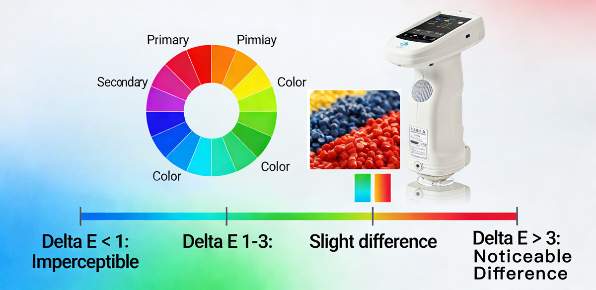 plastic delta e color measurement